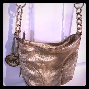 MK Michael Kors Gold/Neutral Crossbody Bag